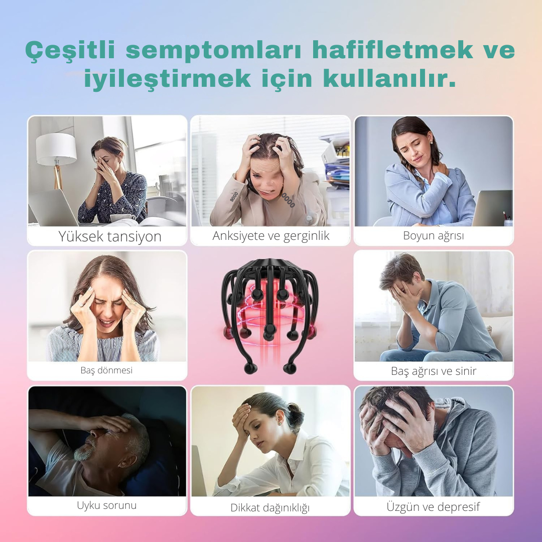 Migren ve baş ağrısı için masaj aleti